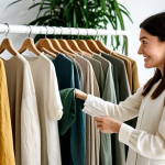 Sustainable Fashion Choices**

"A woman browsing a rack of clothing in a bright, airy boutique. The clothes are made from natural fabrics like cotton and linen, in muted, earthy tones. The boutique has a minimalist design with plants and recycled materials.  She is smiling and appears thoughtful about her purchase. fully clothed, appropriate attire, safe for work, perfect anatomy, natural proportions, professional photography, high quality, modest clothing"

**